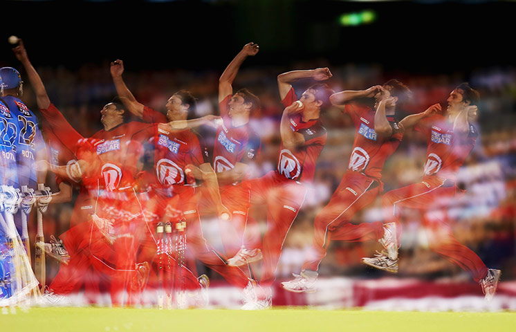 best of the week: William Sheridan of the Melbourne Renegades bowls