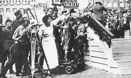 Leni Riefenstahl at Nuremberg, 1934, directing Triumph of the Will
