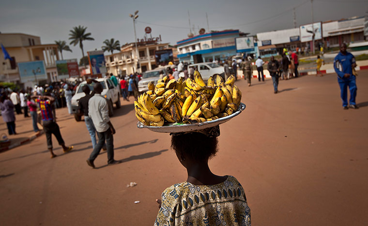 24 Hours: A young street vendor selling bananas in Bangui, Central African Republic
