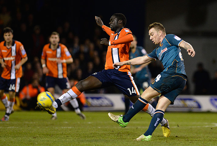 luton v wolves: Jamie O'Hara shoots