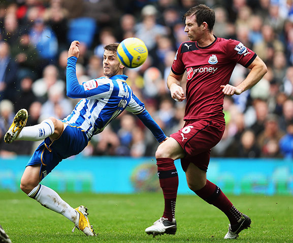 Brighton's Andrea Orlandi scores