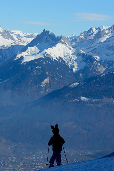24 hours: Morgins, Switzerland: A young skier