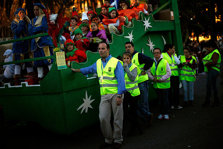 24 hours: Malaga, Spain: Participants during the traditional Epiphany parade