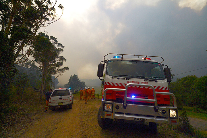 Australia heatwave: A huge cloud of smoke near Wandandian
