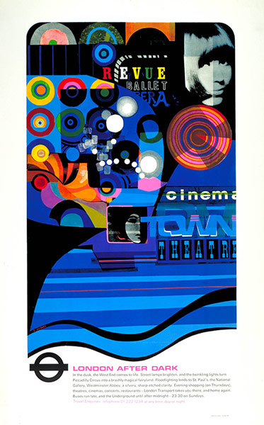 Tube Posters: London after dark