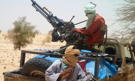 Islamist rebels of Ansar Dine near Timbuktu, in rebel-held northern Mali