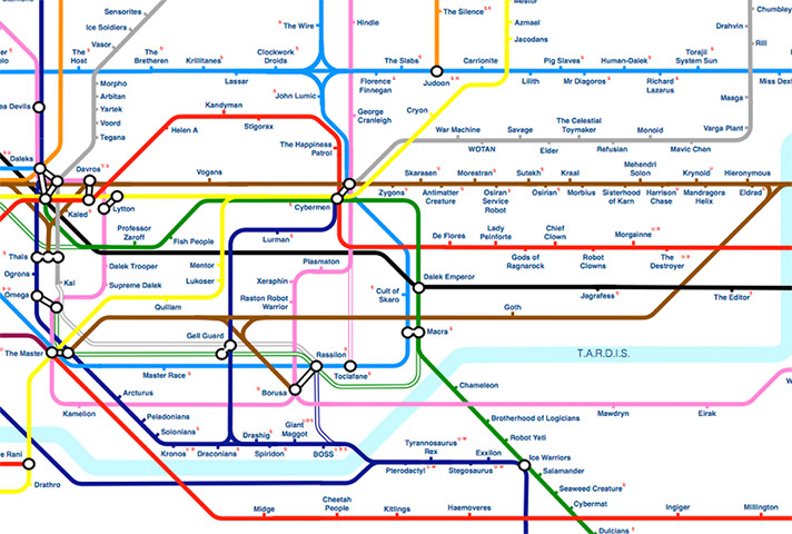 Alt tube maps: Doctor Who