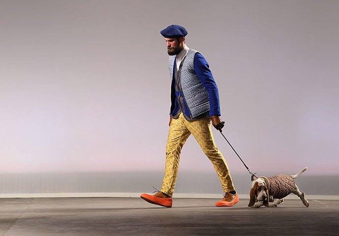 Lighter Look: A model and his owner 