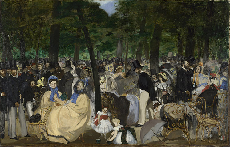 Manet: Music in the Tuileries Gardens, 1862