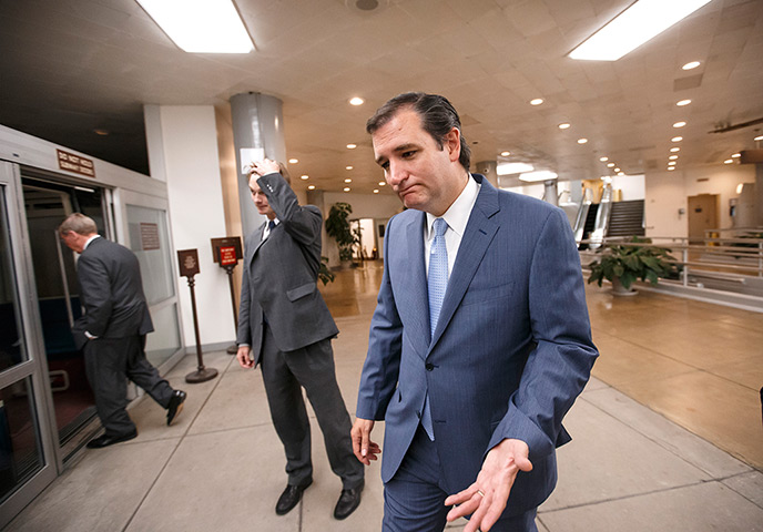 US shutdown: Republican Senator Ted Cruz returns to his Capitol Hill office