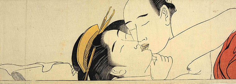 Shunga: Torii Kiyonaga, detail taken from Sode no maki (Handscroll for the Sleeve),