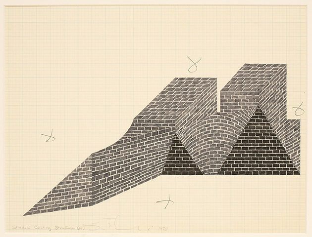 Iran Modern: Siah Armajani Shadow Casting Structure (9), 1970 Felt pen on graph paper 17