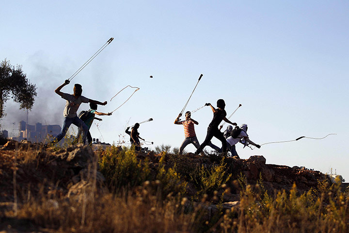 20 Photos: Protesters hurl rocks at Israeli soldiers in Betunia, near Ramallah