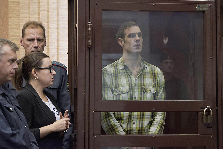 20 Photos: Kieron Bryan, a freelance videographer, at a bail hearing in Murmansk