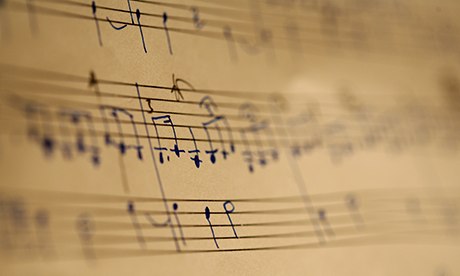 sheet music with musical notes