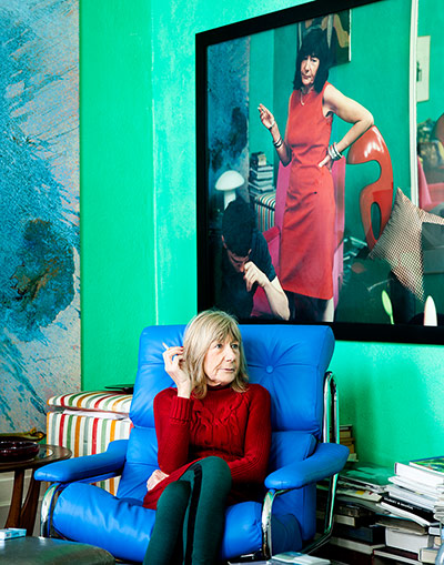 homes - full colour: portrait of Melissa North in front of portrait of herself