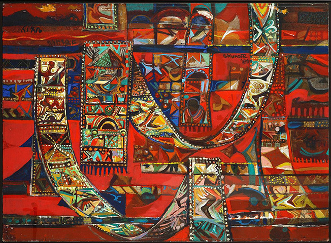 African Art Auction: Skunder Boghossian, (B. Ethiopia, 1937 - 2003) ✻Homage To Abebe Bikila, 19
