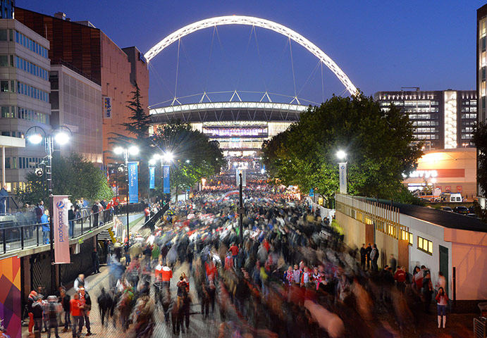 football: Football fans arrive ahead of the World