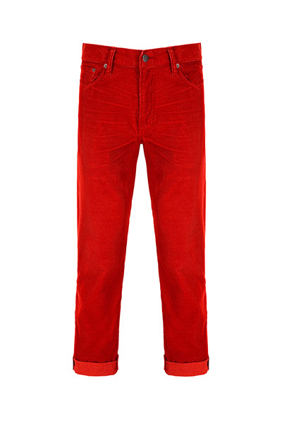Trousers -Weekend Fashion: red cord trousers