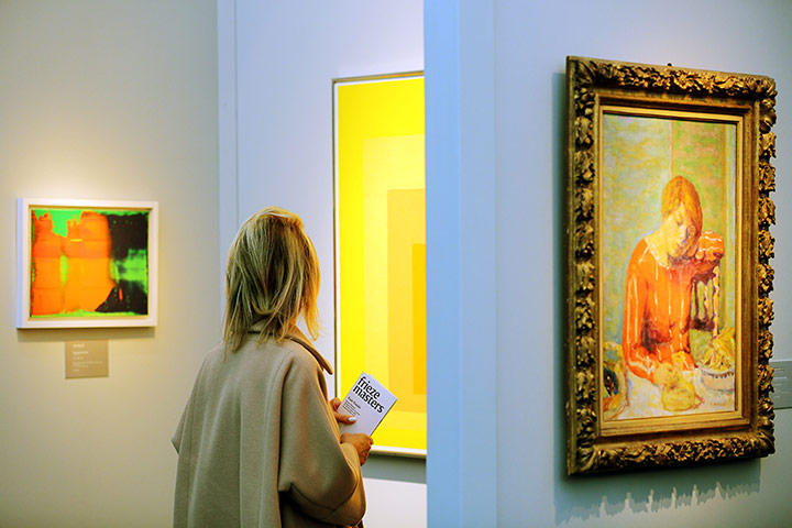 Frieze: A women looks at paintings in Frieze Masters