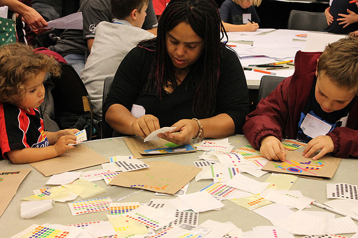 Cartoon & art family day: Cartoon and art family day - dot matrix