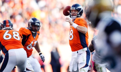 Denver Broncos quarterback Peyton Manning vs Jacksonville Jaguars
