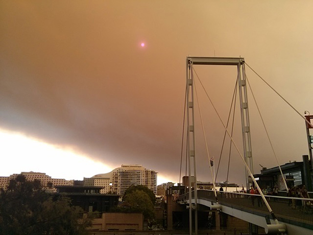 Bush fires witness: Bushfire smoke