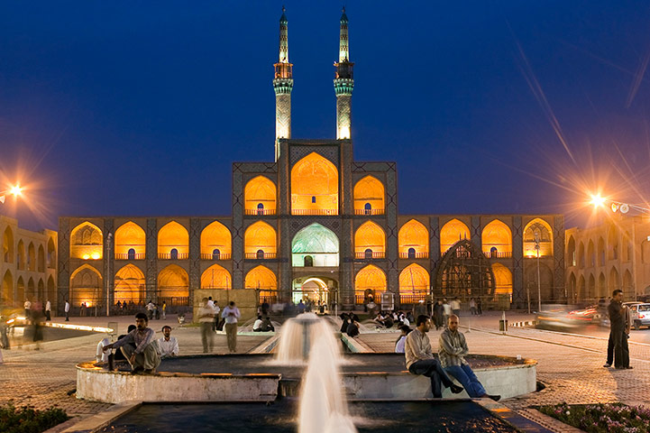 Iran Tourism Push: Amir Chakhmaq square, built in the 9th century in Yazd Province