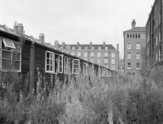 National Theatre: The National Theatre's HQ, the huts in Aquinas Street