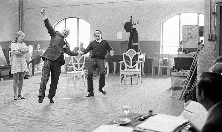 National Theatre: Olivier with David Ryall A Flea in a rehearsal for Her Ear in 1966