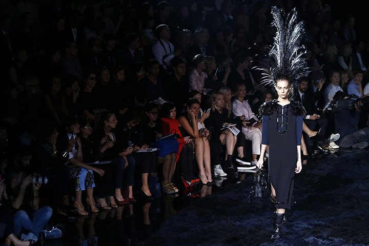 Marc Jacobs: A model presents a creation for Louis Vuitton