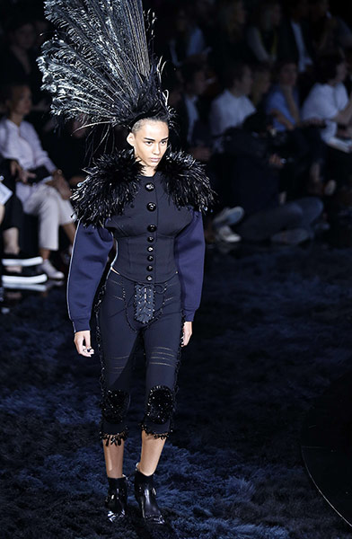 Marc Jacobs: A model presents a creation for Louis Vuitton