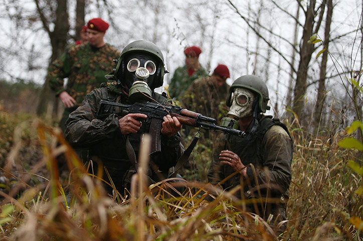Weekend in pictures: Mordovia, Russia: Officers of the Russian Interior Ministry's task force