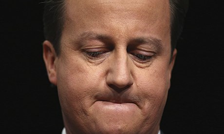 David Cameron thinking