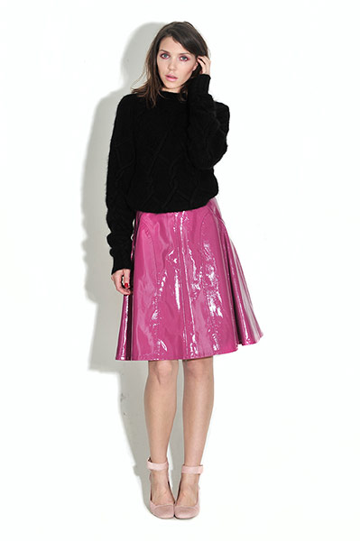 line-up patent skirts: patent skirts