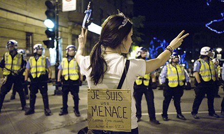 Students protest in Quebec