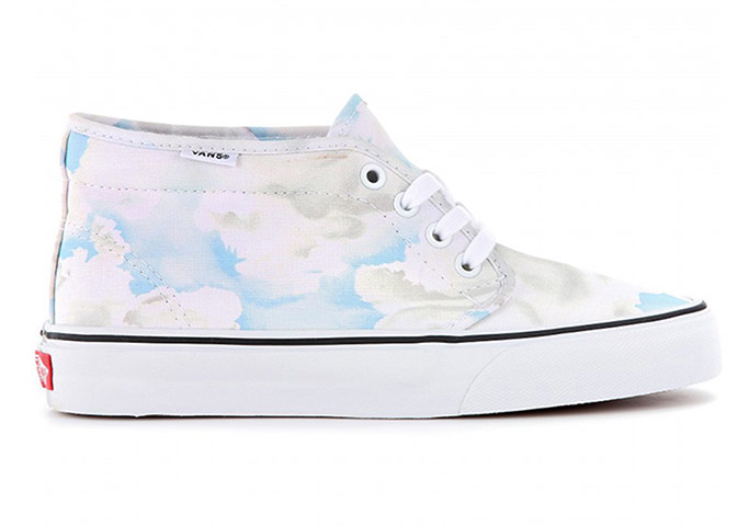 Artistic license: Printed clothes cloud print ankle length trainers by Vans