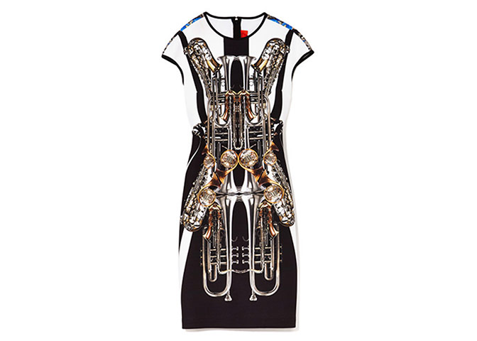 Artistic license: Printed clothes - digital saxophone print dress by Clover Canyon