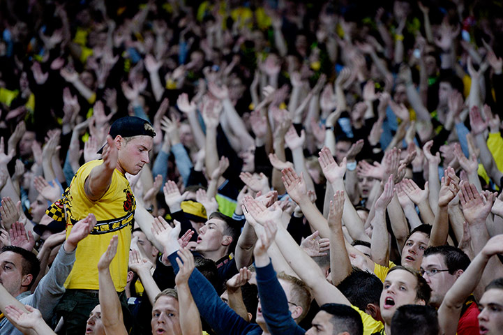 champions league: Dortmund fans