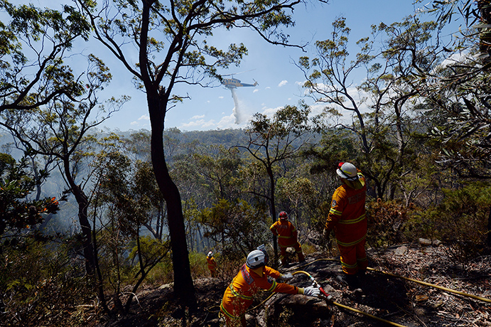 Bushfires Weds: Fire near Faulconbridge