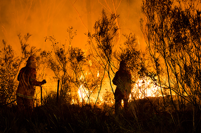 Bushfires Weds: Firefighters fight a bushfire in Bilpin 