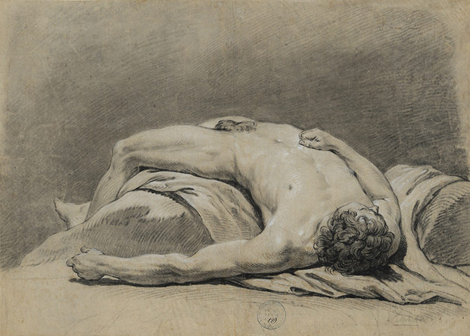 The Male Nude: J J Bachelier, Male, lying down, (undated)
