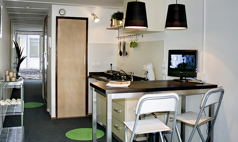 Homeless containers: Brighton housing shipping containers