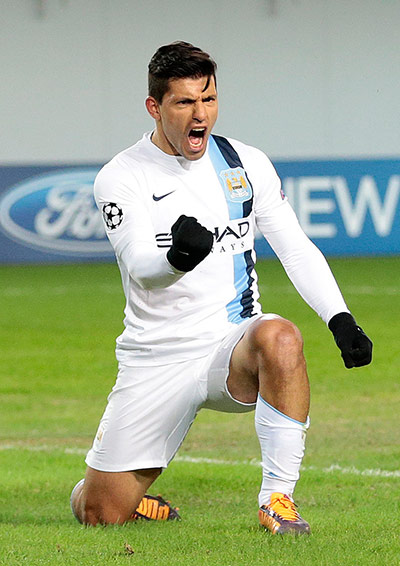 citah: Sergio Aguero celebrates after scoring