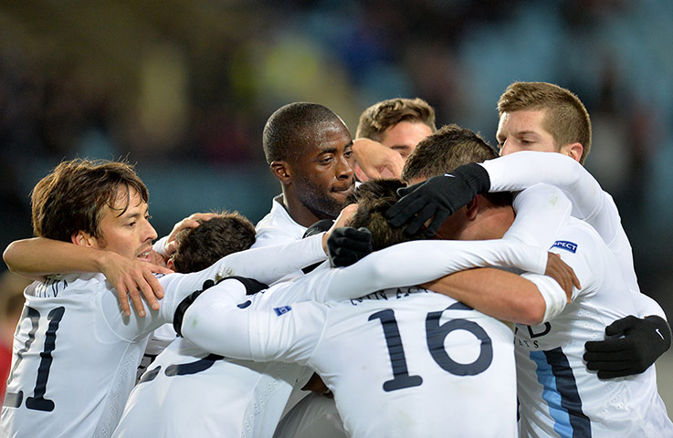 CSKA v Manchester City: Manchester City celebrate