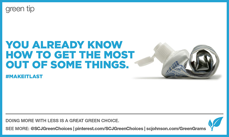 SC Johnson: Empty toothpaste tube