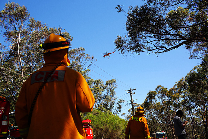 Bushfires : Country Fire Association volunteers