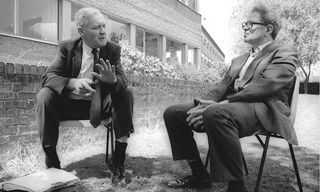 Tony Benn and Ralph Miliband at the Socialist Society Conference, Chesterfield 