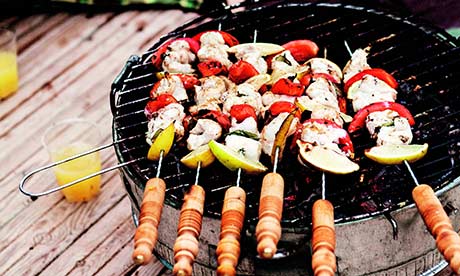 Colour of maroc: Barbequed fish kebabs