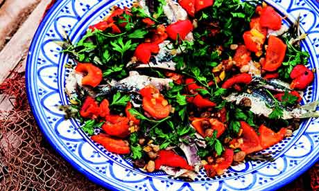 Colour of maroc: sardine and chargrilled capsicum salad